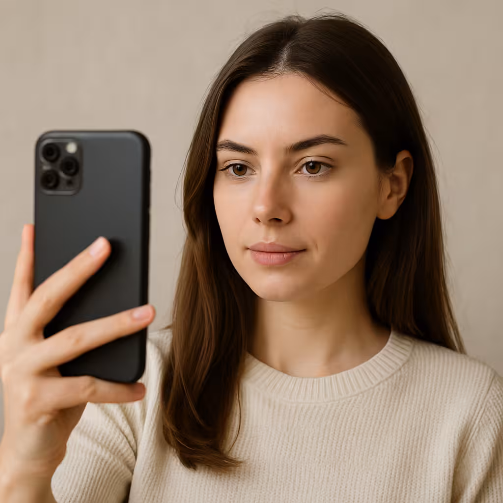 woman take a picture